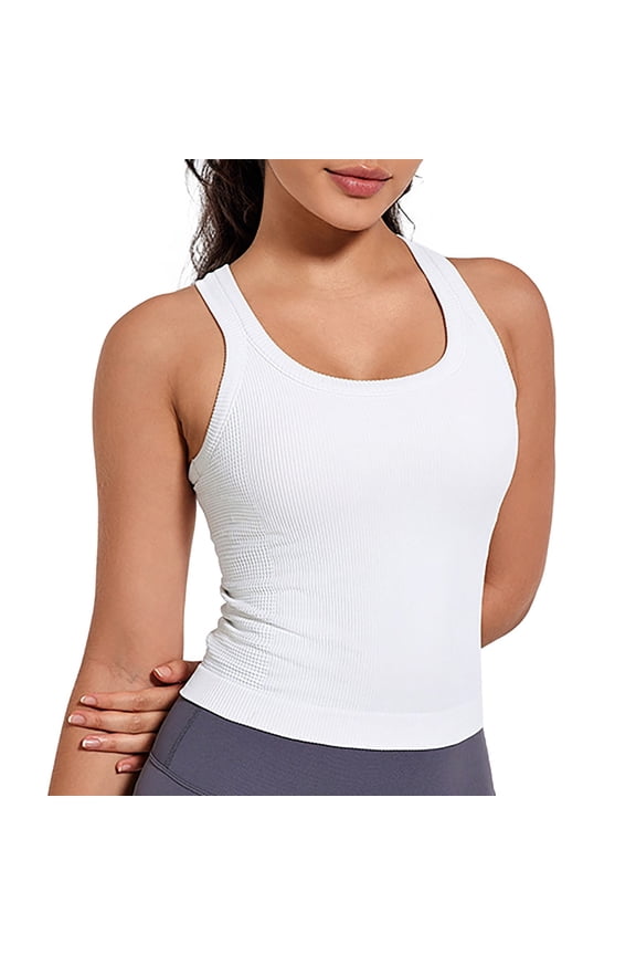 Seamless Sports Tank With Narrow Racerback And Bust Design