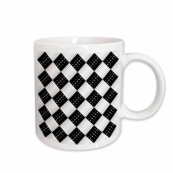 3drose, Seamless Star Pattern Background - Abstract Vector Design, 15oz Mug