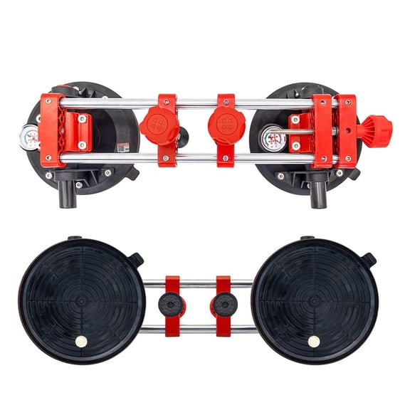 Seamless Stone Seam Setter 8 Inch Vacuum Suction Cup Setter with Pressure Guage for Tile Joint Leveling Hand Tool