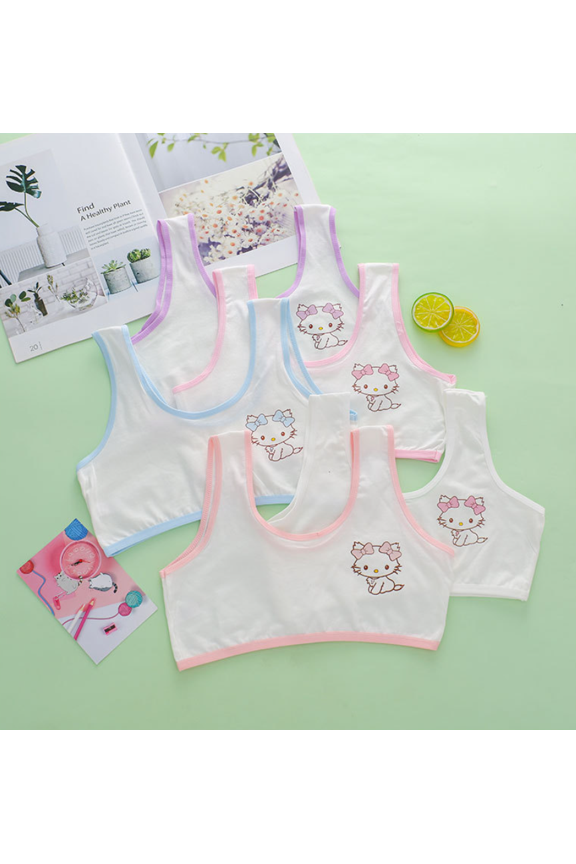 Seamless Stretch Cotton Cropped Cami | Girls Ideal First Bra Experience | Also Functions as a Light Support Sports Bra | Multi-Color Pack