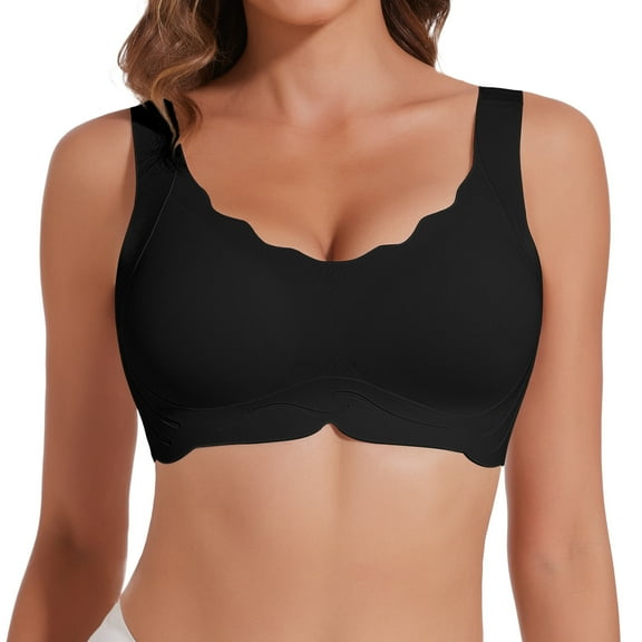 Joyshaper Seamless Push-up Bra No Underwire Soft Full Coverage Bra Wide Strap Bras
