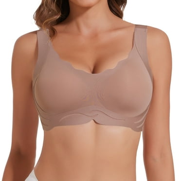 Joyshaper Seamless Push-up Bra No Underwire Soft Full Coverage Bra Wide Strap Bras