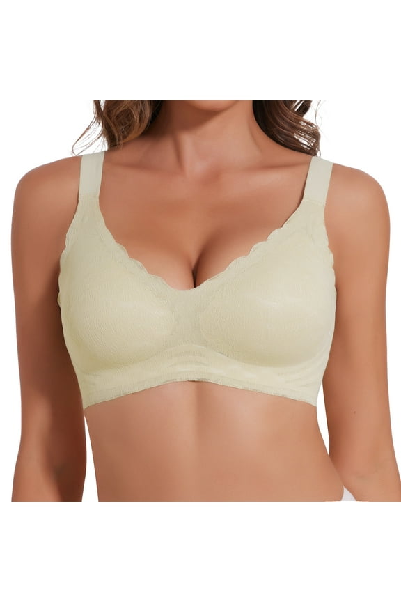 Women's Lace Bra No Underwire Soft Full Coverage Bra Push Up Bra for Women