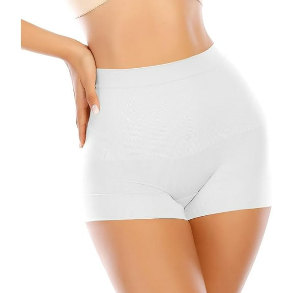 Seamless Support Shorts for Women, Non-Roll Waist Mid-Thigh Underwear