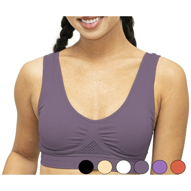 Seamless Support Wireless Comfort Bra Breathable Mesh Design, Anti