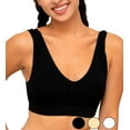 thumbnail image 1 of Seamless Support Wireless Comfort Bra - Breathable Mesh Design, Anti-Chafing, Removable Pads, & Versatile Stretch Sports Freedom Bra - Black - Medium - 5 Star Super Deals, 1 of 7
