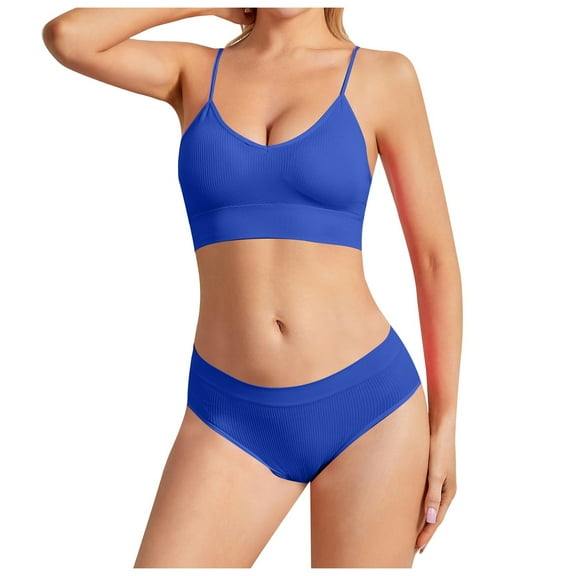 Seamless Suspender Bra and Brief Sets No Steel Ring Comfortable Large Size Backless Lace Underwear Set for Women