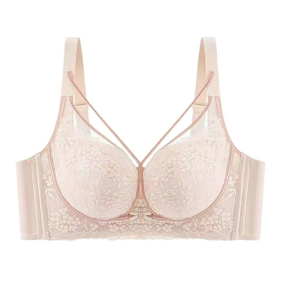 Seamless T-Shirt Bra Comfort Wireless Lace Longline Bralette Invisible Lift Bra Padded Seamless Adjustable Straps Bra