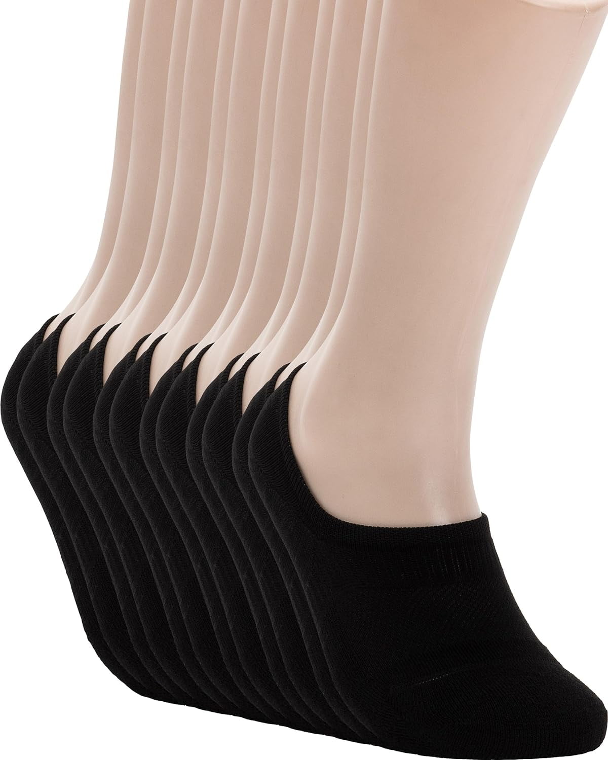 Seamless Thick No Show Socks For Women Cotton Cushioned Low Pack
