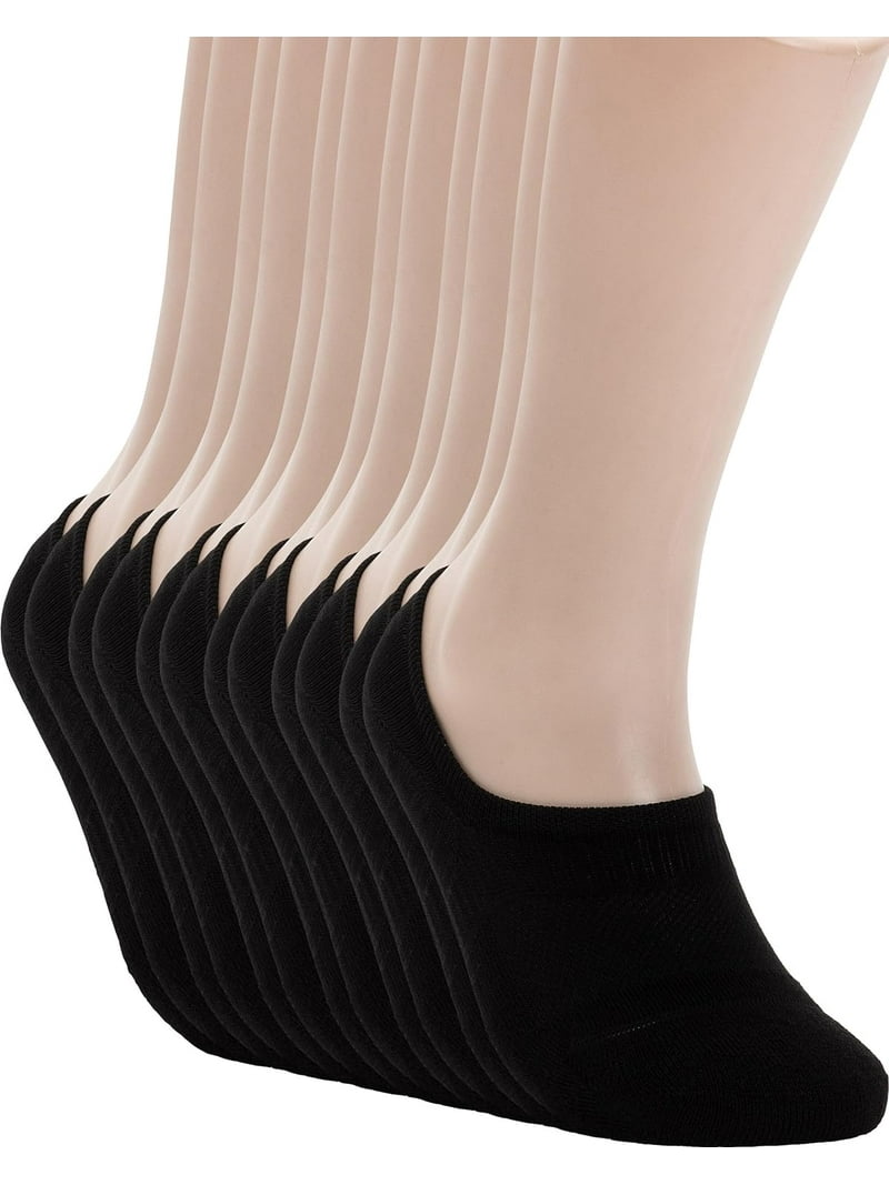 Seamless Thick No Show Socks For Women Cotton Cushioned Low Pack