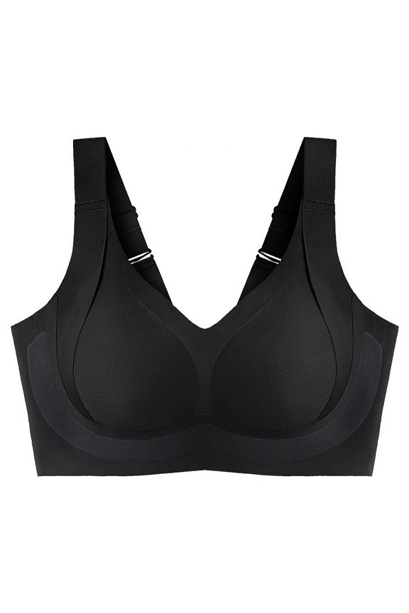 Seamless Thin Full Cup Bra Women's Underwear for Excess Arm Fat And Sagging Prevention Comfortable Breathable Invisible Bra,M,80BCDE,M(80BCDE）,Black