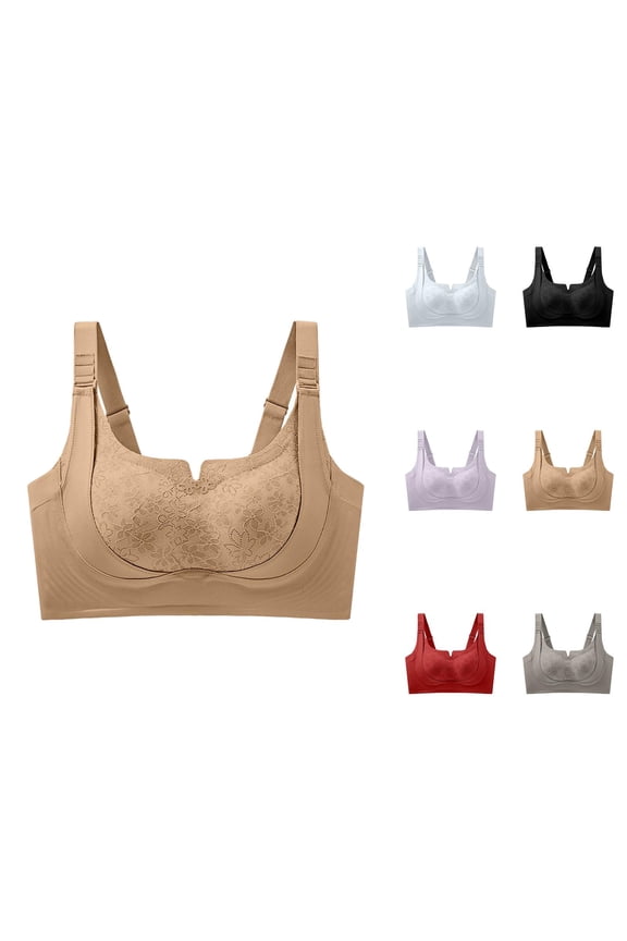 Seamless Thin Wireless Bra for Side Support, Smooth Comfort Lift Shaping T-Shirt Bra, Breathable Anti-Sagging Design for Seniors Women