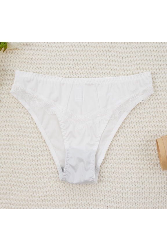 Seamless Thongs for Women Invisible Thongs No Show Thong Panty Liners Tangas Comfortable Workout Underwear White S