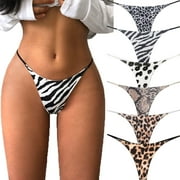 Seamless Thongs for Women No Show Thong Underwear Cotton Breathable Sexy G-String Thong Panties
