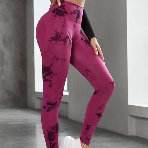 Seamless Tie Dye Tie Float Yoga Fitness Pants