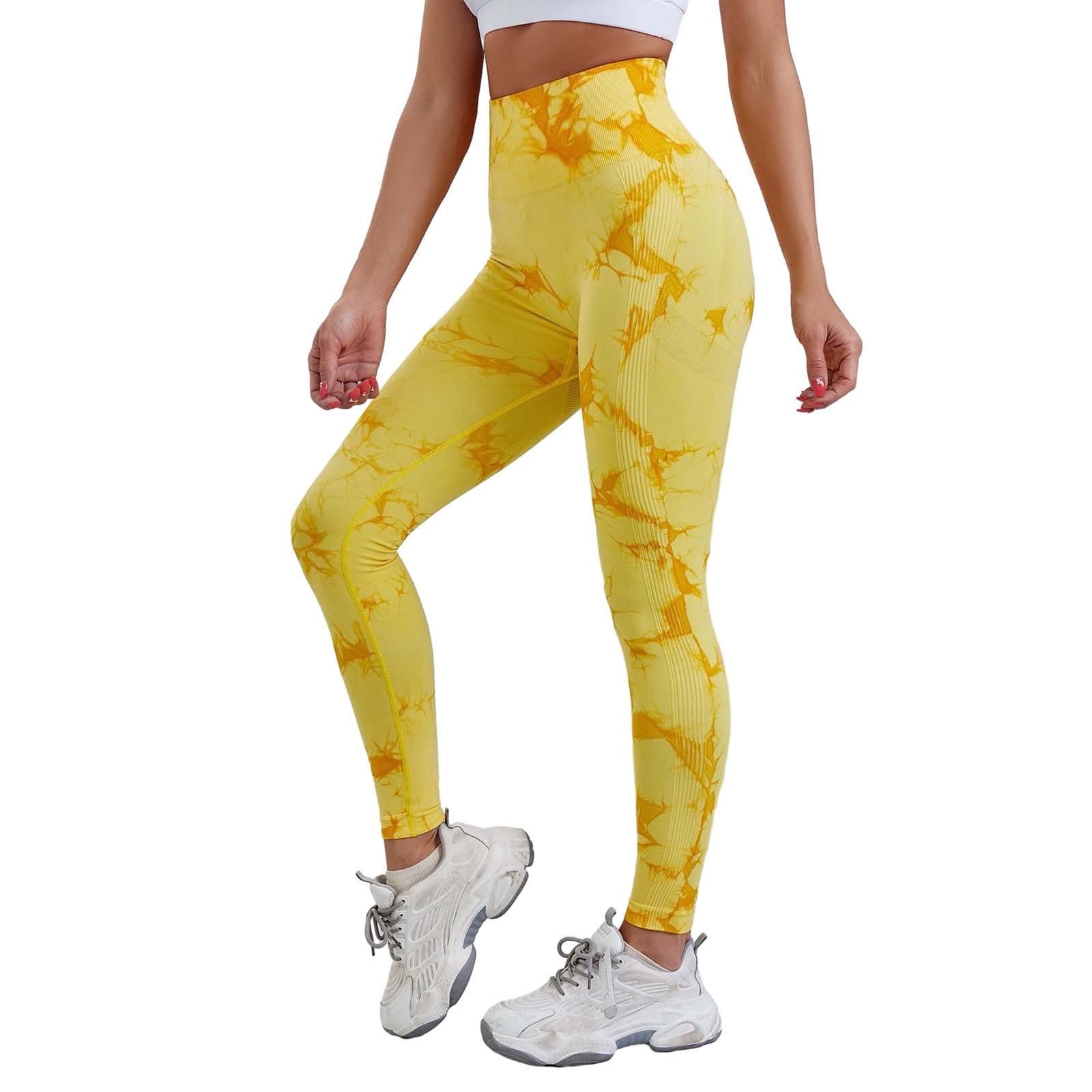 Seamless Tie Dye Workout Leggings for Women High Waisted Gym Leggings ...