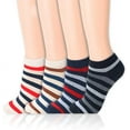 thumbnail image 1 of Seamless Toe Design 5 pairs Socks Women's Cute Ankle Socks, 1 of 6