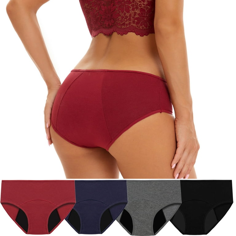 Seamless Underwear For Women 4 Pieces Underpants Patchwork Color