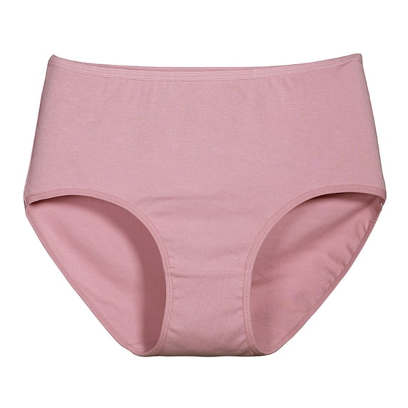 Seamless Underwear High Waisted Tummy Control No Show Panties Full Coverage Stretch Briefs Women Watermelon Red S