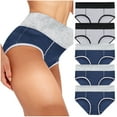 thumbnail image 1 of Seamless Underwear for Women 5PC Women Solid Color Patchwork Briefs Panties Underwear Period Underwear for Women Womens Underwear Underwear for Women Panties for Women Multicolor-4 XXL, 1 of 8