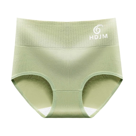 Seamless Underwear Women Pack Women's Large Size High Waist Panties Fashionable Women's Panties Women Underwear Tummy Green L