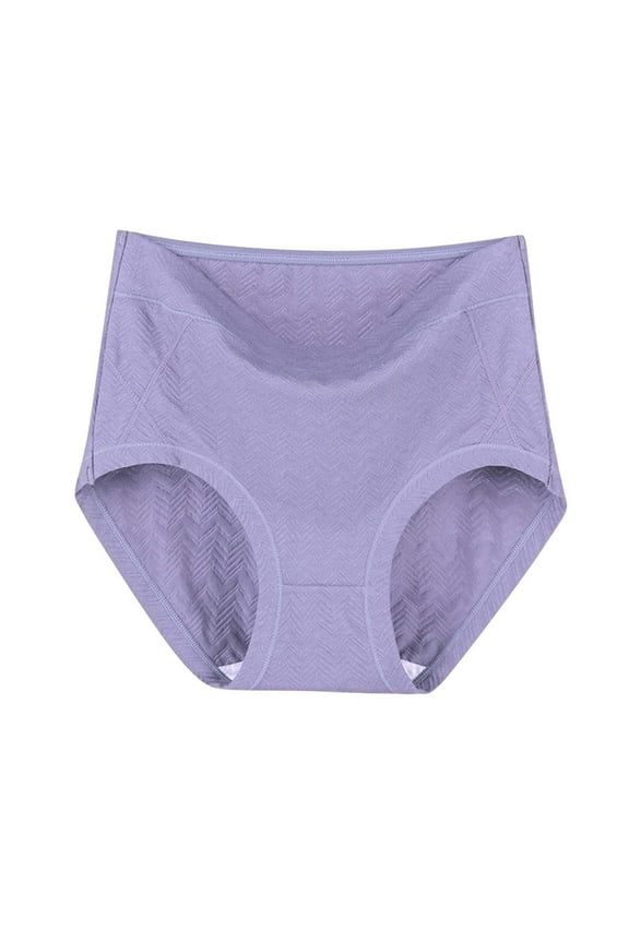 Seamless Underwear for Women Solid Color Plus Size XL-6XL Casual High Waisted Cotton Underwear Ladies Soft Briefs Panties Breathable Stretchy Briefs Elastic Stretchable Oversize Briefs