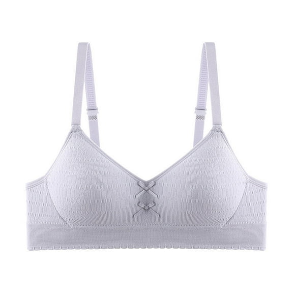 Seamless Underwear for Girls Girls' T-Shirt Wireless Training Bra with Adjustable Straps, Soft & Comfortable Teen Girls Underwear Bralette Gray 15Y