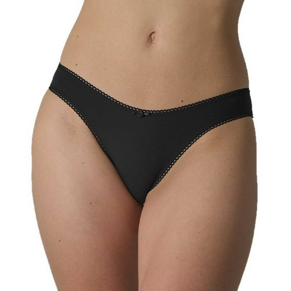 Seamless Underwear for Women Hollow Trim Low Rise Brief Sexy No Show Bikini Panties Womens Cheeky Underwears, Black, Small