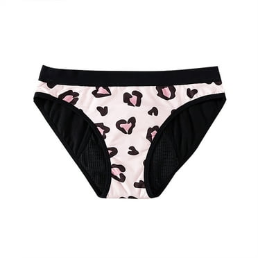 Seamless Underwear for Women Lightweight Triangle Breathable High Waist Printing Menstruation Brief Comfort Hipster Underwear