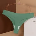 thumbnail image 1 of Seamless Underwear for Women No Show Wave Low Hipster Invisibles Cheeky Underwear Sexy Bikini Panties Dark Green M, 1 of 3
