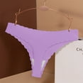 thumbnail image 1 of Seamless Underwear for Women No Show Wave Low Hipster Invisibles Cheeky Underwear Sexy Bikini Panties Light Purple XL, 1 of 3