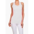thumbnail image 1 of Seamless V-neck Camisole Racer Back Tank with Lace Trim, White, 1 of 4