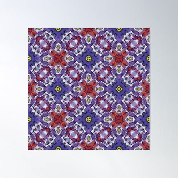 Seamless Vector Pattern. Background Texture In Geometric Ornamental Style. Poster Wall Art, Modern Wall Decor For Living Room Bedroom, 30x30 UNFRAMED