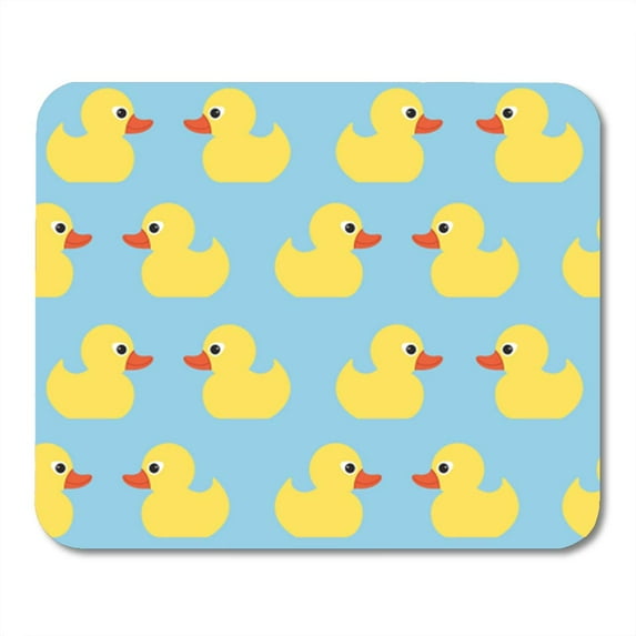 Seamless Vector Pattern with Cute Bright Yellow Ducks Toy Baby Mousepad Mouse Pad Mouse Mat 9x10 inch