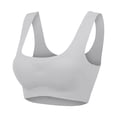 thumbnail image 1 of Seamless Wire-Free Sports Bra for Supportive Comfort and Breathable Lightweight Workout Tank Top Ideal for Casual and, M, Light Gray, 1 of 4