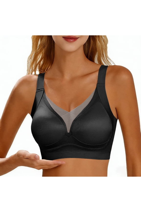 Seamless Wirefree Bras Women Anti Sagging Full Coverage Ice Silk Bra Comfy Push Up Bust Shaping Everyday Wear