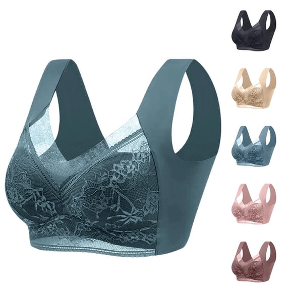 Seamless Wirefree Bras for Older Women Wireless Posture Correcting Push ...