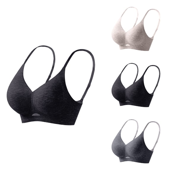 Seamless Wirefree Push Up Bra for Women – Soft Support, Full Coverage & Side Coverage, Breathable Lace Back, T-Shirt Minimizer Plus Size Comfort Shaping Bra