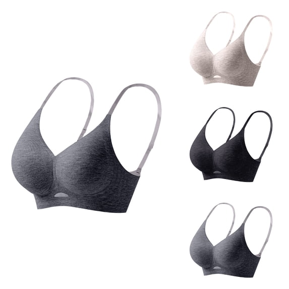 Seamless Wirefree Push Up Bra for Women – Soft Support, Full Coverage & Side Coverage, Breathable Lace Back, T-Shirt Minimizer Plus Size Comfort Shaping Bra