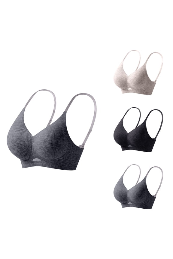 Seamless Wirefree Push Up Bra for Women – Soft Support, Full Coverage & Side Coverage, Breathable Lace Back, T-Shirt Minimizer Plus Size Comfort Shaping Bra