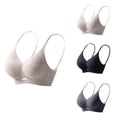 thumbnail image 1 of Seamless Wirefree Push Up Bra for Women – Soft Support, Full Coverage & Side Coverage, Breathable Lace Back, T-Shirt Minimizer Plus Size Comfort Shaping Bra, 1 of 4