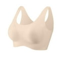 thumbnail image 1 of Seamless Wireless Bra Woman Super Soft Comfort Everyday Bras Cotton Spandex Underwear Breathable Sports Bra (X-Large, Beige), 1 of 4