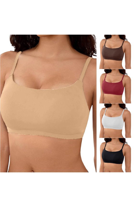 Seamless Wireless Bralette Comfortable Breathable Non Padded Sports Bra for Lightweight Soft Support Running Girls Sports Bra for Women M