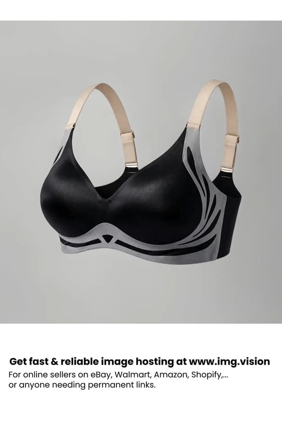 Seamless Wireless Lift Bra – SMC Ultimate Comfort Everyday Large T-Shirt Bra, Smooth Full Coverage Bralette with Supportive Wide Straps