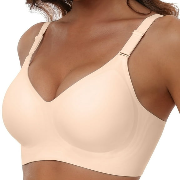 Seamless Wireless Push-Up Bra-V Neck Design, Comfortable, Supportive Intimate Apparel For Women