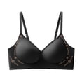 thumbnail image 1 of Seamless Wireless Push-Up Bra Women,No Underwire Soft Stretchy Supportive Lift Bra Breathable Comfy Daily Casual Lingerie For Everyday Life Underwear Black XL, 1 of 5