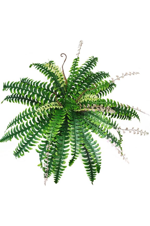 Artificial Silk Plant Boston Fern Bush Hanging Plants Fake Persian Rattan Greenery Imitation Ferns Plants for Wall Indoor Outdoor Wedding Garland Decor 37 Branch