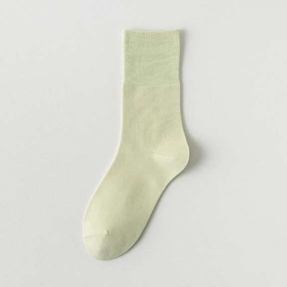 Seamless Women’s Lightweight Knee-High Cotton Socks for Spring & Autumn - Trendy Fashion Accessory (One Size, 6 Pairs)