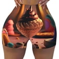 thumbnail image 1 of Seamless Workout Shorts Women - Colorful Cake Ice Cream Biker Gym Running Yoga Spandex Shorts for Women, 1 of 7