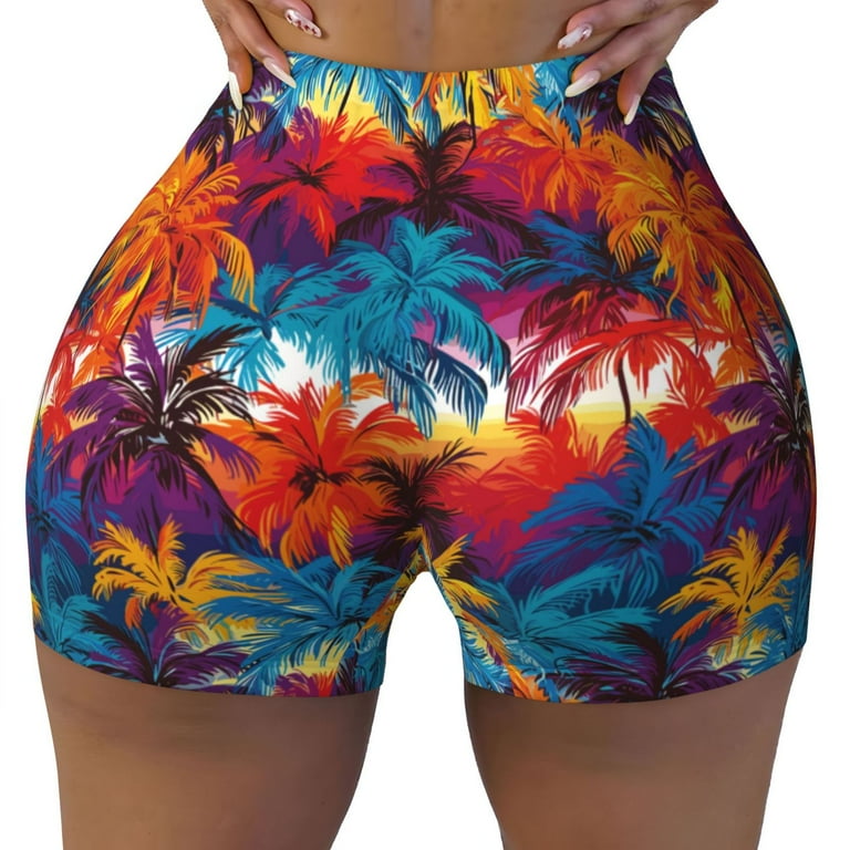 Spandex shorts colorful best sale